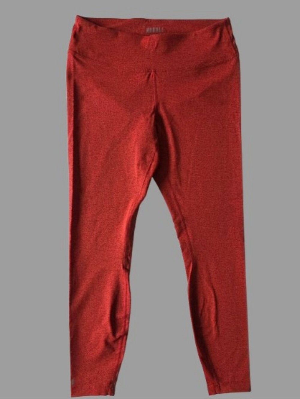 NOBULL HighRise Ankle Leggings M Red Black Marled Athletic Gym Training Crossfit - Picture 2 of 8